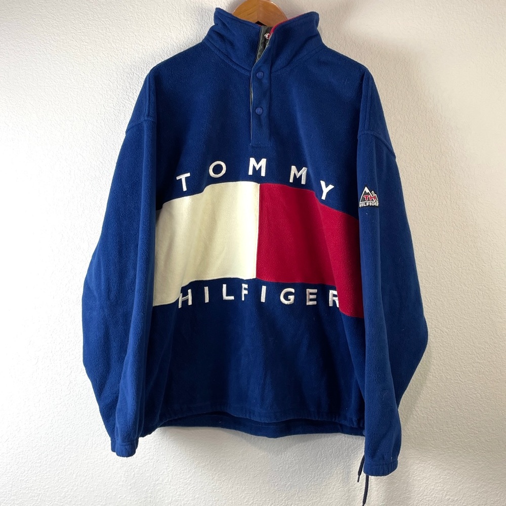 Tommy Hilfiger Vintage Expedition Big Logo Fleece Sz L
